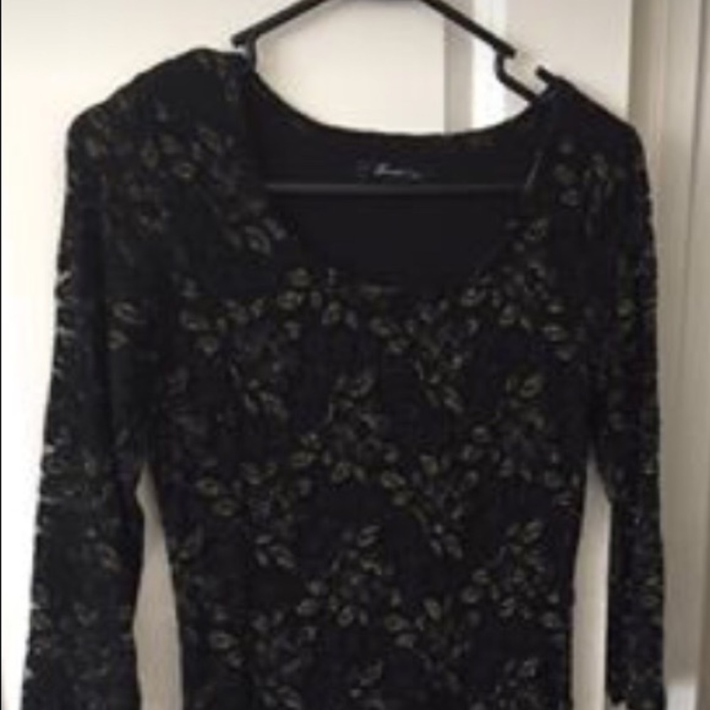 ‘LBD’ with gold detail embroidery